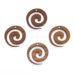 Natural Walnut Wood Pendants&nbsp;WOOD-N011-018