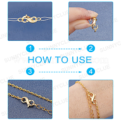8Pcs DIY End Chain Making Kit&nbsp;KK-SC0002-70