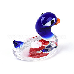 Handmade Lampwork Duck Display Decorations&nbsp;LAMP-T025-14B
