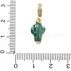 Rack Plating Brass Micro Pave Clear Cubic Zirconia European Dangle Charms&nbsp;KK-Q017-16G