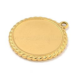 Ion Plating(IP) 304 Stainless Steel Pendants Cabochon Settings&nbsp;X-STAS-A099-04G