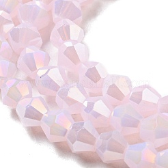 Imitation Jade Electroplate Glass Beads Strands&nbsp;GLAA-F029-J4mm-A02