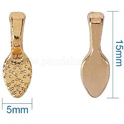 Brass Glue-on Flat Pad Bails&nbsp;PALLOY-PH0012-09