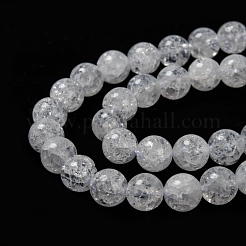 Natural Crackle Quartz Beads Strands&nbsp;G-D840-01-8mm