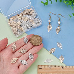 120Pcs 2 Colors Rack Plating Brass Filigree Pendants&nbsp;KKC-WR0001-01