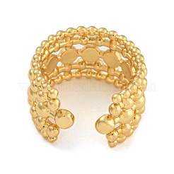 Brass Cuff Rings&nbsp;RJEW-P127-02G