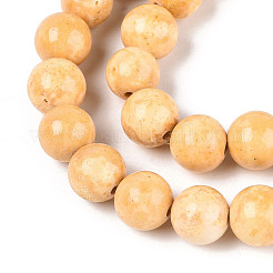 Dyed Synthetic Fossil Beads Strands&nbsp;G-T139-8mm-66B