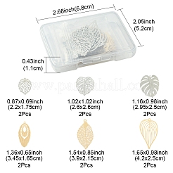 24Pcs 12 Styles Brass Pendants&nbsp;KKC-FS0001-01