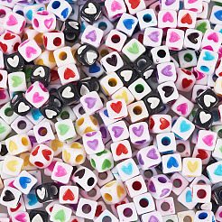 900Pcs 9 Colors Opaque Acrylic Beads&nbsp;OACR-TA0003-59