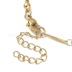 Ion Plating(IP) 304 Stainless Steel Bar Link Chain Necklaces for Women&nbsp;NJEW-D052-02G