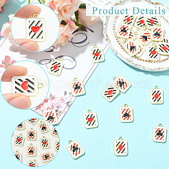 24Pcs 4 Styles Alloy Enamel Pendants&nbsp;ENAM-SC0006-93