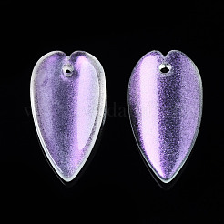 Transparent Spray Painted Glass Pendants&nbsp;GGLA-S054-013B-02