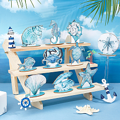 Wood Sea Animal Display Decorations&nbsp;DJEW-WH0042-118