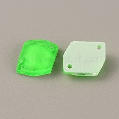 36Pcs Fluorescence Glass Connector Charms&nbsp;GLAA-WH0035-13F
