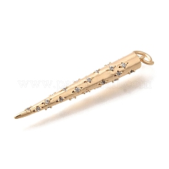 Brass Micro Pave Cubic Zirconia Pendants&nbsp;KK-B127-11G