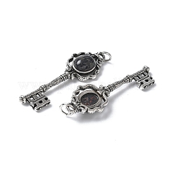 Key Brass Natural Dragon Blood Big Pendants&nbsp;KK-D361-01AS-34
