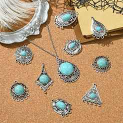 20Pcs 10 Styles Tibetan Style Alloy Chandelier Component Links&nbsp;FIND-CJ0002-36