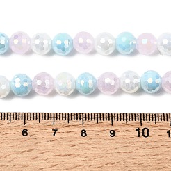 Electroplate Glass Beads Strands&nbsp;EGLA-D300-06-8mm-18