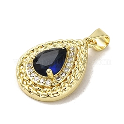 Brass Micro Pave Cubic Zirconia Pendants&nbsp;KK-C058-05G-02