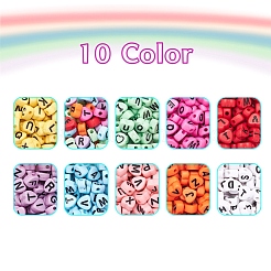 500Pcs 10 Colors Opaque Acrylic Enamel Beads&nbsp;MACR-YW0001-48