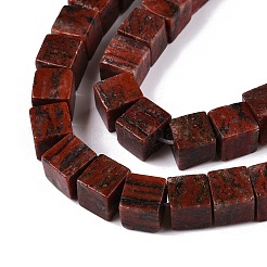 Natural Sesame Jasper/Kiwi Jasper Beads Strands&nbsp;G-T139-8x8-42A