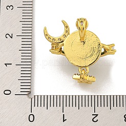 Brass Micro Pave Cubic Zirconia Pendants&nbsp;KK-U035-31G