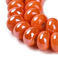 Glazed Porcelain Rondelle Beads&nbsp;PORC-Q001-01B