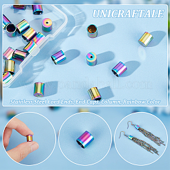 30PCS Ion Plating(IP) 304 Stainless Steel Cord Ends&nbsp;STAS-UN0049-15