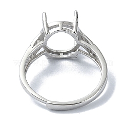 Adjustable 925 Sterling Silver Solitaire Ring Settings&nbsp;STER-K179-16P
