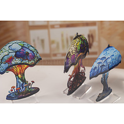 Double-sided Painted Flat Acrylic Mushroom Ornament&nbsp;PW-WG283BE-01