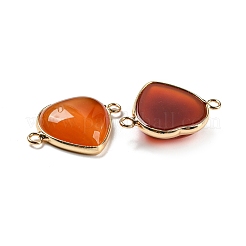 Natural Carnelian Connector Charms&nbsp;G-Q006-06A-G