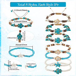 Pcs Coconut Braided Bead Bracelets&nbsp;BJEW-SC0001-49