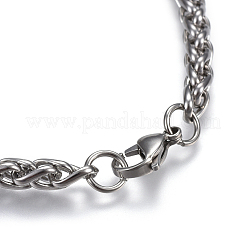 Non-Tarnish 304 Stainless Steel Wheat Chain Necklaces&nbsp;NJEW-F242-14P-B