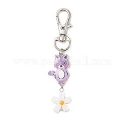 Alloy Enamel Raccoon Pendant Decoration&nbsp;HJEW-JM04358