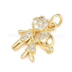 Valentine's Day Brass Micro Pave Clear Cubic Zirconia Pendants&nbsp;KK-H273-43G-01