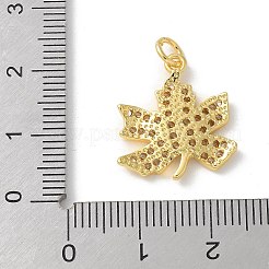 Brass Micro Pave Cubic Zirconia Pendants&nbsp;KK-P292-09G