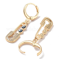 Real 18K Gold Plated Brass Dangle Leverback Earrings&nbsp;EJEW-L269-016G-01