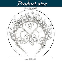 Stainless Steel Rhinestone Hair Bands for Women&nbsp;OHAR-WH0039-18