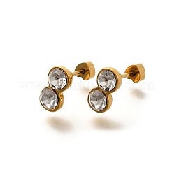 Ion Plating(IP) 304 Stainless Steel Stud Earrings&nbsp;EJEW-A118-15G-02