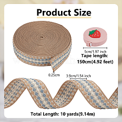 10 Yards Vintage Jacquard Polyester Ribbon&nbsp;OCOR-OC0001-91B