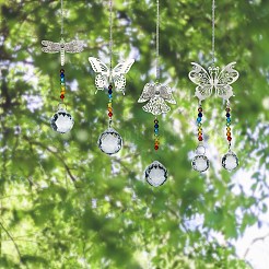 4Pcs 4 Style Glass Chandelier Suncatchers Prisms Chakra Hanging Pendant&nbsp;AJEW-SZ0002-27