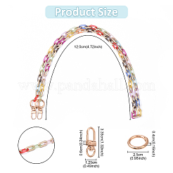 Transparent Acrylic Twisted Chain Bag Decorative Chains&nbsp;HJEW-YW00116-02