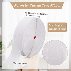 Polyester Curtain Tape Ribbon&nbsp;OCOR-WH0078-69B