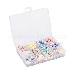 333Pcs 12 Style Spray Painted Acrylic Beads&nbsp;MACR-YW0001-52