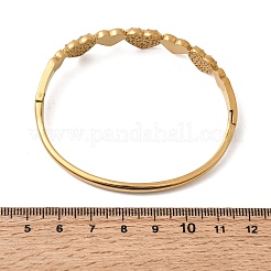 304 Stainless Steel Rhinestone Hinged Bangles for Women&nbsp;BJEW-B168-15G