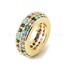 Brass Micro Pave Cubic Zirconia Beads&nbsp;CU-CBA389D-04G-02