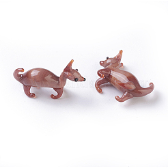 Handmade Lampwork Puppy Home Display Decorations&nbsp;LAMP-L075-019