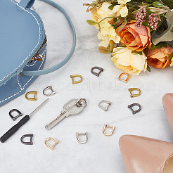 16Pcs 4 Colors Zinc Alloy D-Ring Suspension Clasps with Screw Shackle&nbsp;PURS-DR0001-01