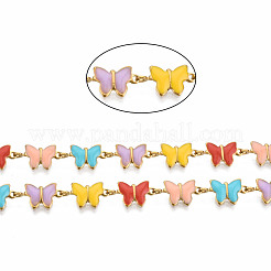 304 Stainless Steel & Enamel Link Chains&nbsp;CHS-Q004-003-NF