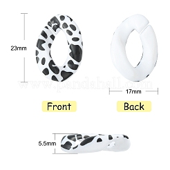 100Pcs Acrylic Linking Rings&nbsp;SACR-CJ0001-38